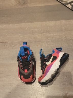 Nike Air Max 270 React Multicolor Pink Blue Purple Black Infant Toddler Size 5C
